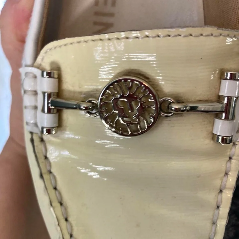 Anne Klein Yellow Flats with Classic Moccasin Design and gold emblem 6 - Picture 4 of 7
